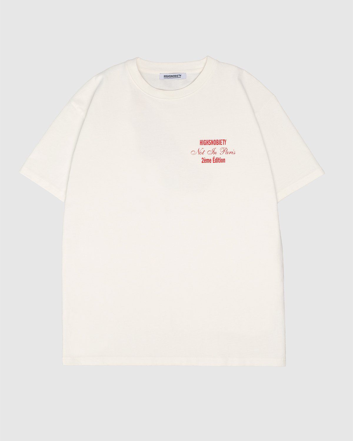 Highsnobiety – Not In Paris Red Heel T-Shirt White - Tops - White - Image 2