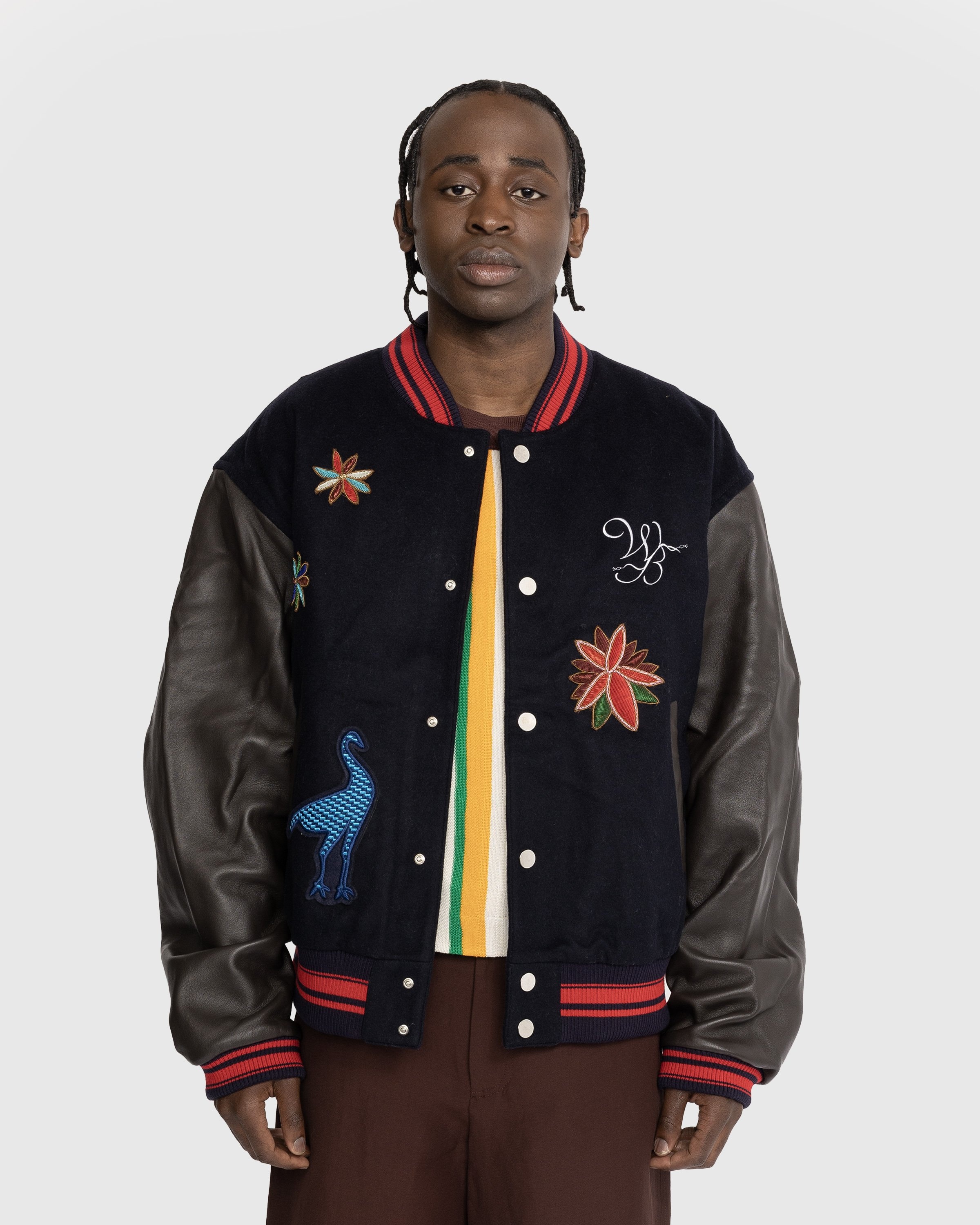 Wales Bonner – Ascend Varsity Jacket - Outerwear - Brown - Image 2