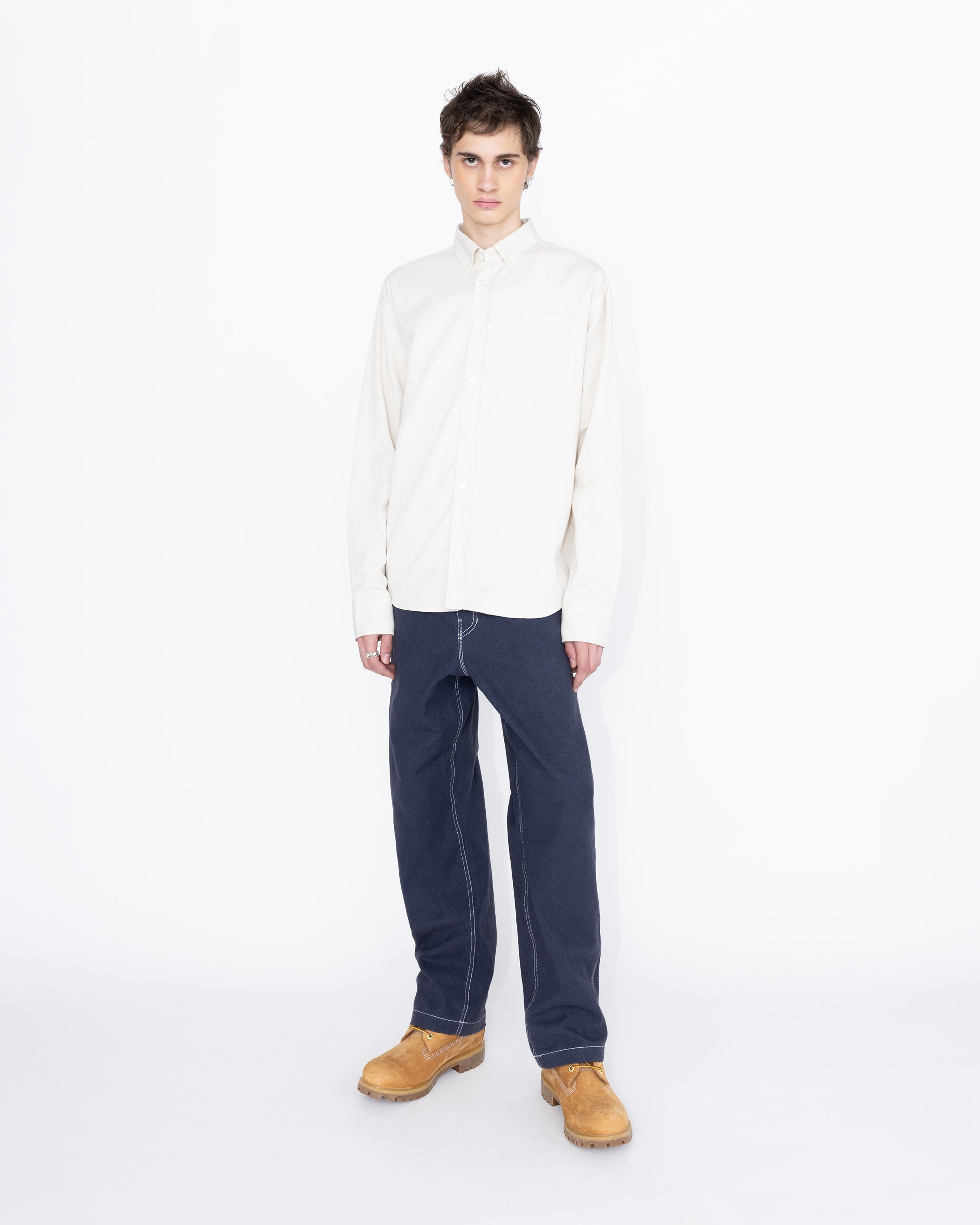 Highsnobiety HS05 – Sun Dried Canvas Carpenter Pants Navy - Pants - Blue - Image 5