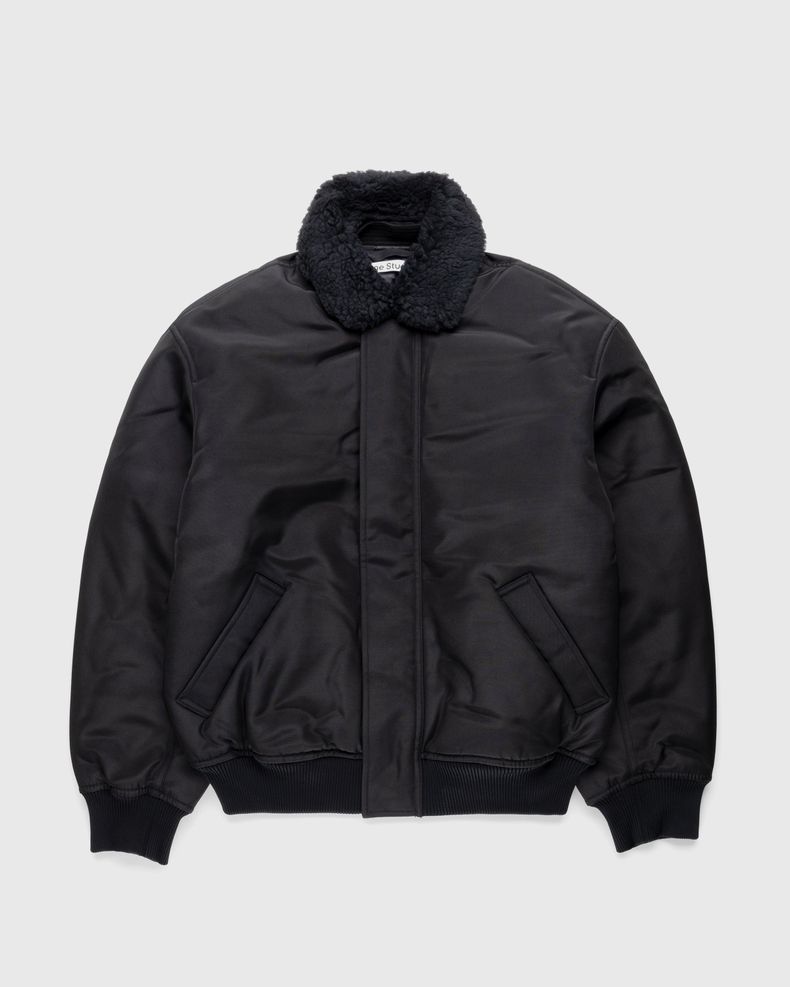 Shearling Collar Jacket Black