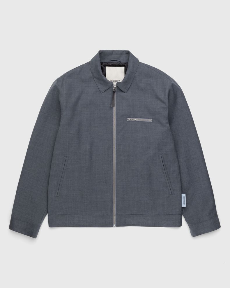 Tropical Wool Zip Jacket Grey
