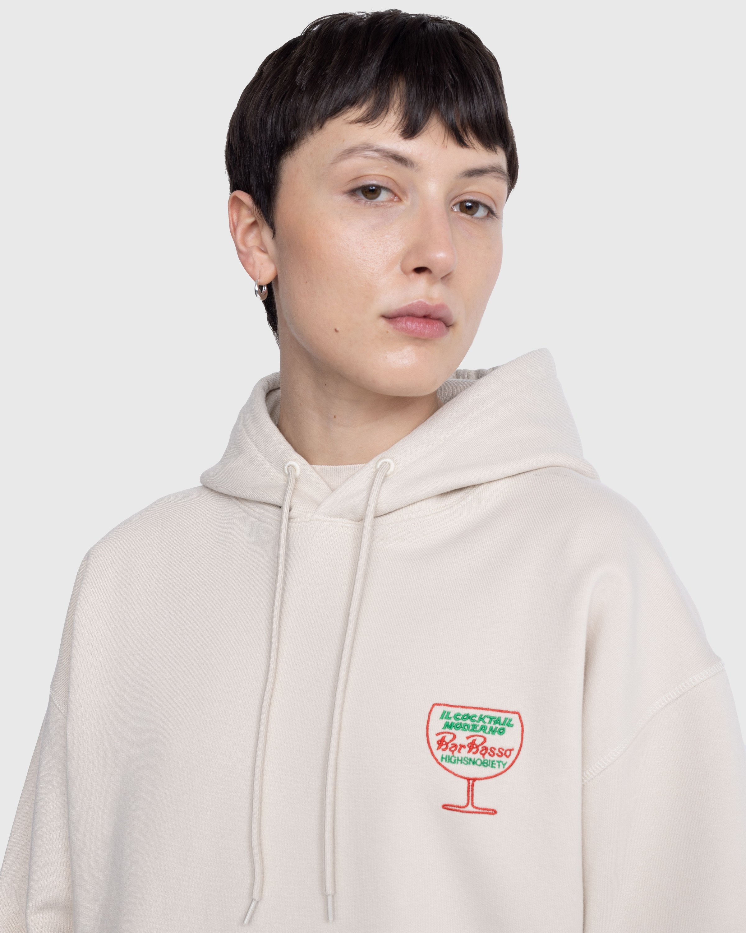 Bar Basso x Highsnobiety – Logo Hoodie Eggshell - Sweats - Beige - Image 6