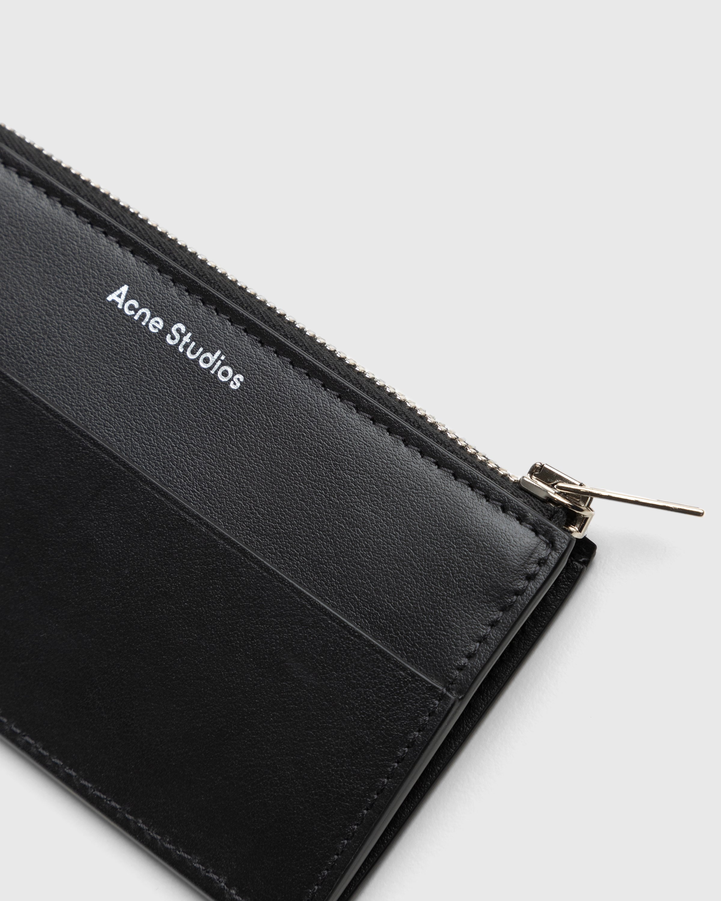 Acne Studios – Leather Zip Wallet Black - Wallets - Black - Image 3