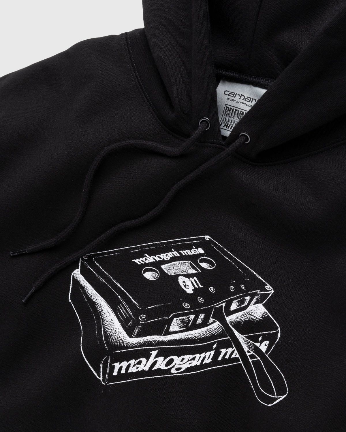 Carhartt WIP – Mahogani Music Hoodie Black/White - Sweats - Black - Image 4