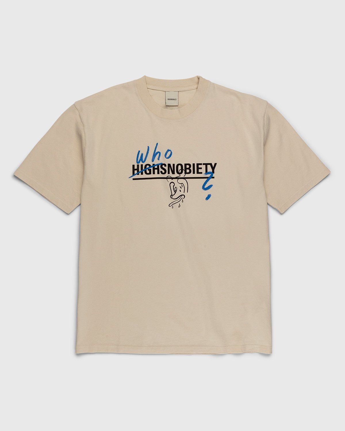 Simon Fujiwara x Highsnobiety – Who The Baer Logo T-Shirt Eggsehll - T-shirts - Beige - Image 1