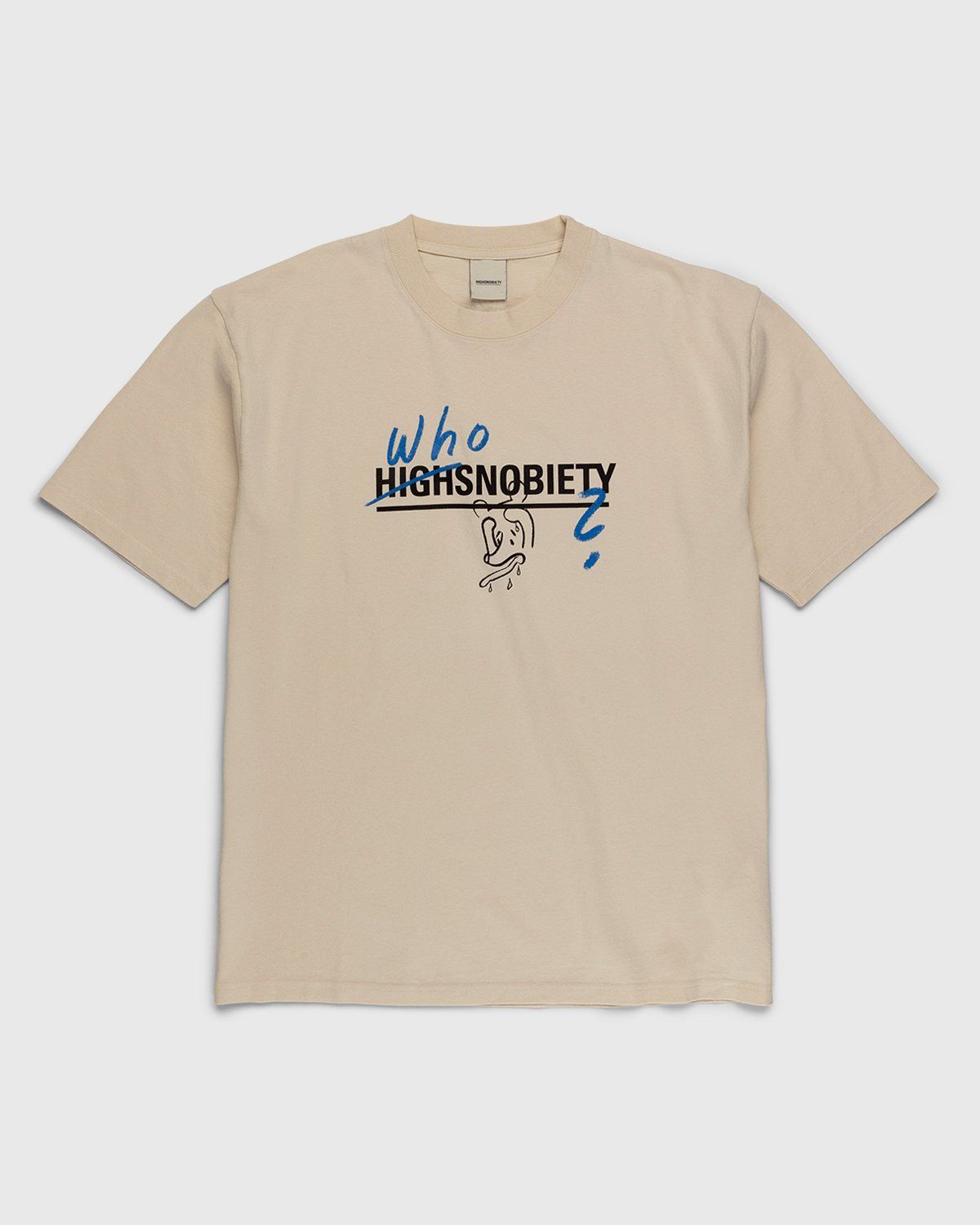 Simon Fujiwara x Highsnobiety – Who The Baer Logo T-Shirt Eggsehll - T-shirts - Beige - Image 1
