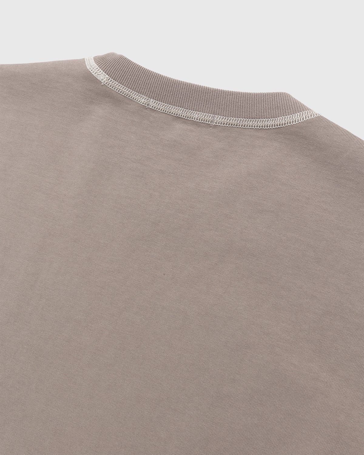 Auralee – Cotton Knit Pocket T-Shirt Grey Beige - T-shirts - Beige - Image 4
