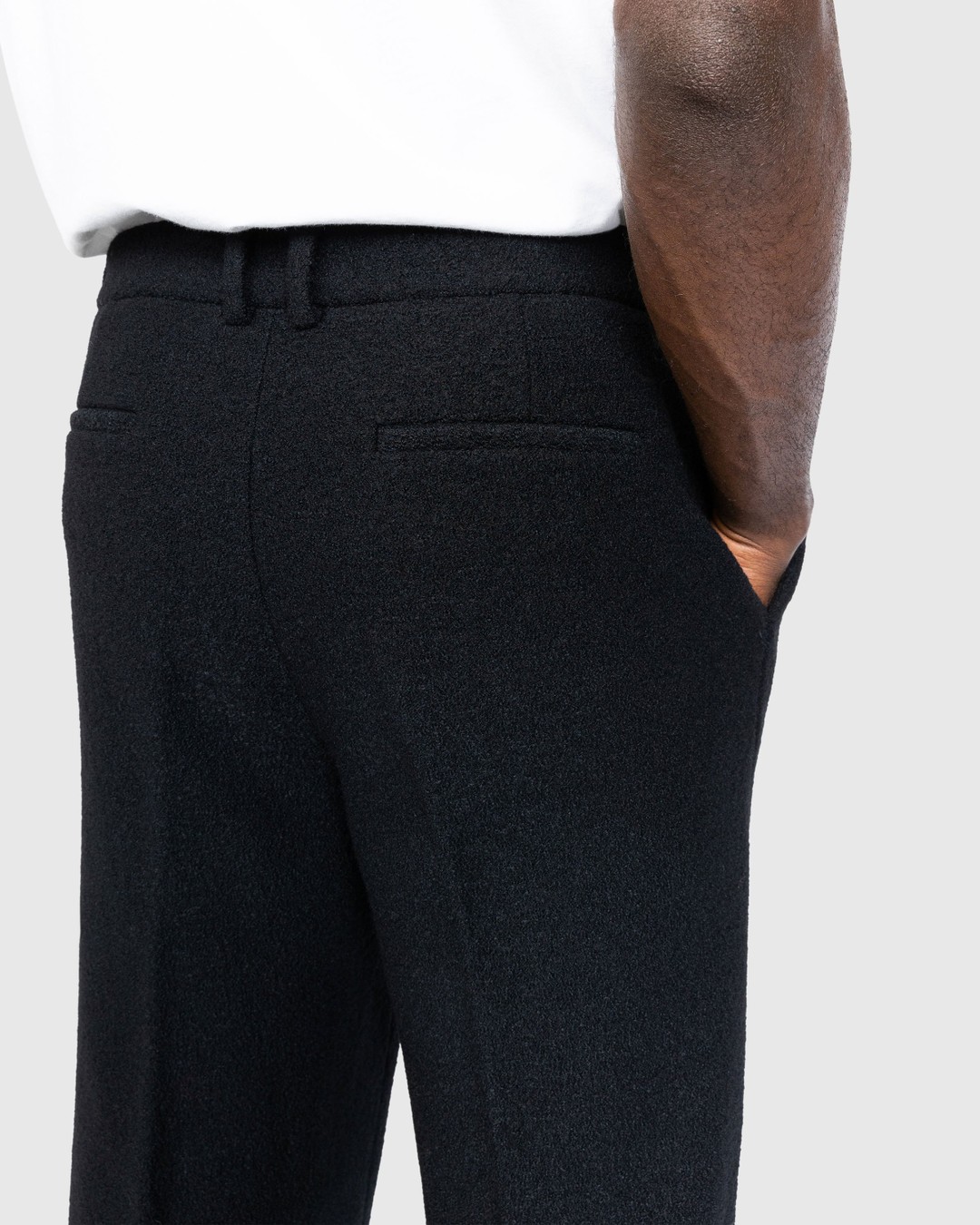 Trussardi – Boucle Jersey Trousers Black - Pants - Black - Image 5