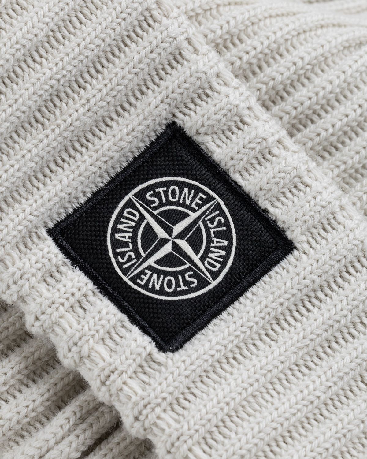 Stone Island – Ribbed Wool Beanie Plaster - Hats - White - Image 4