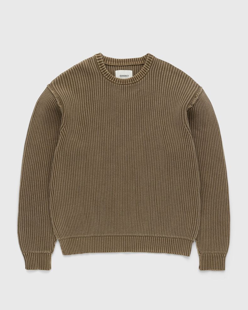 Highsnobiety – Pigment Dyed Loose Knit Sweater Brown