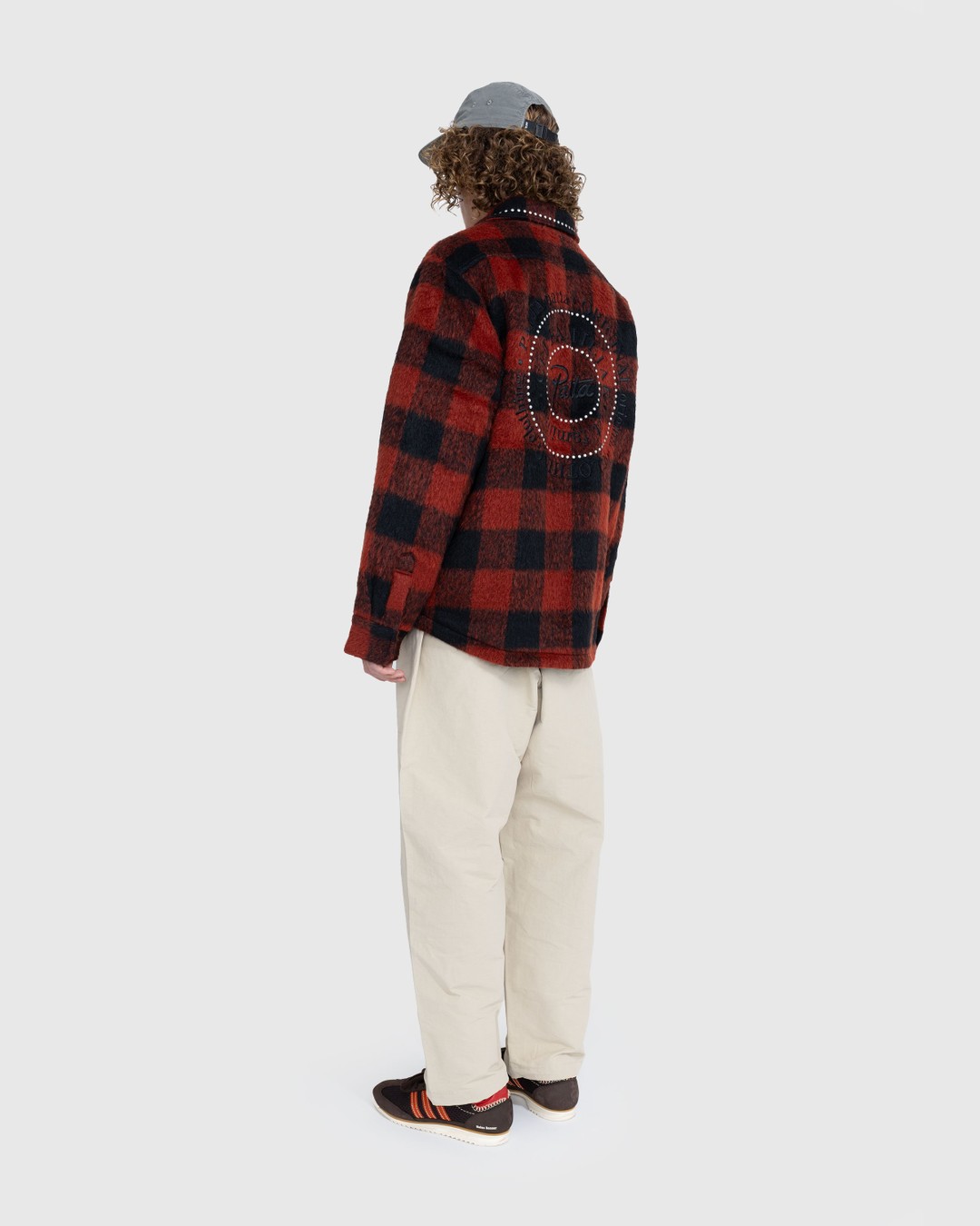 Red best sale car coat