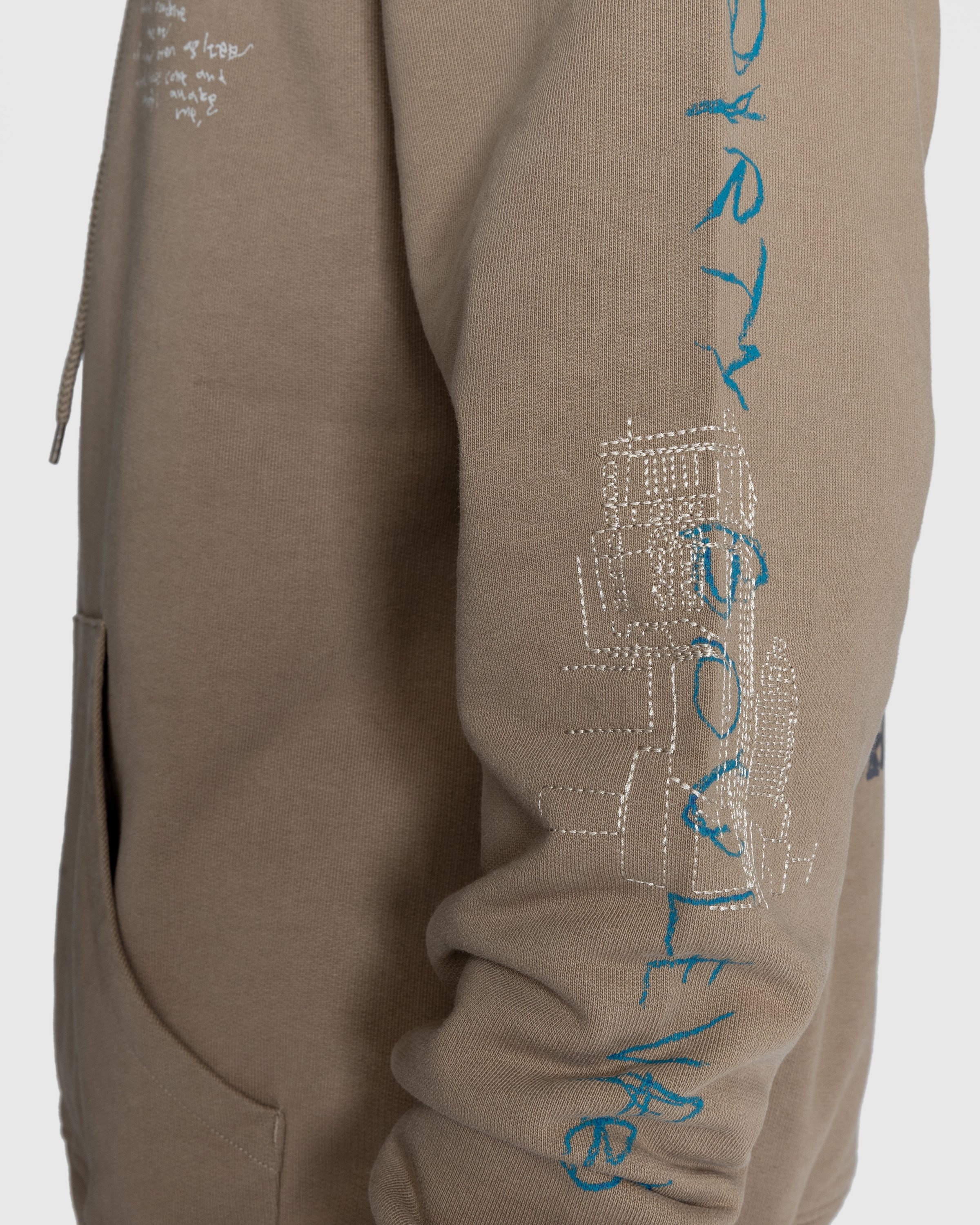 Highsnobiety – New York Line Hoodie Dark Beige - Sweats - Brown - Image 5