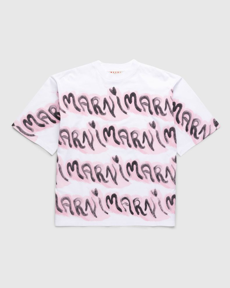 Logo Stripe T-Shirt Lily White