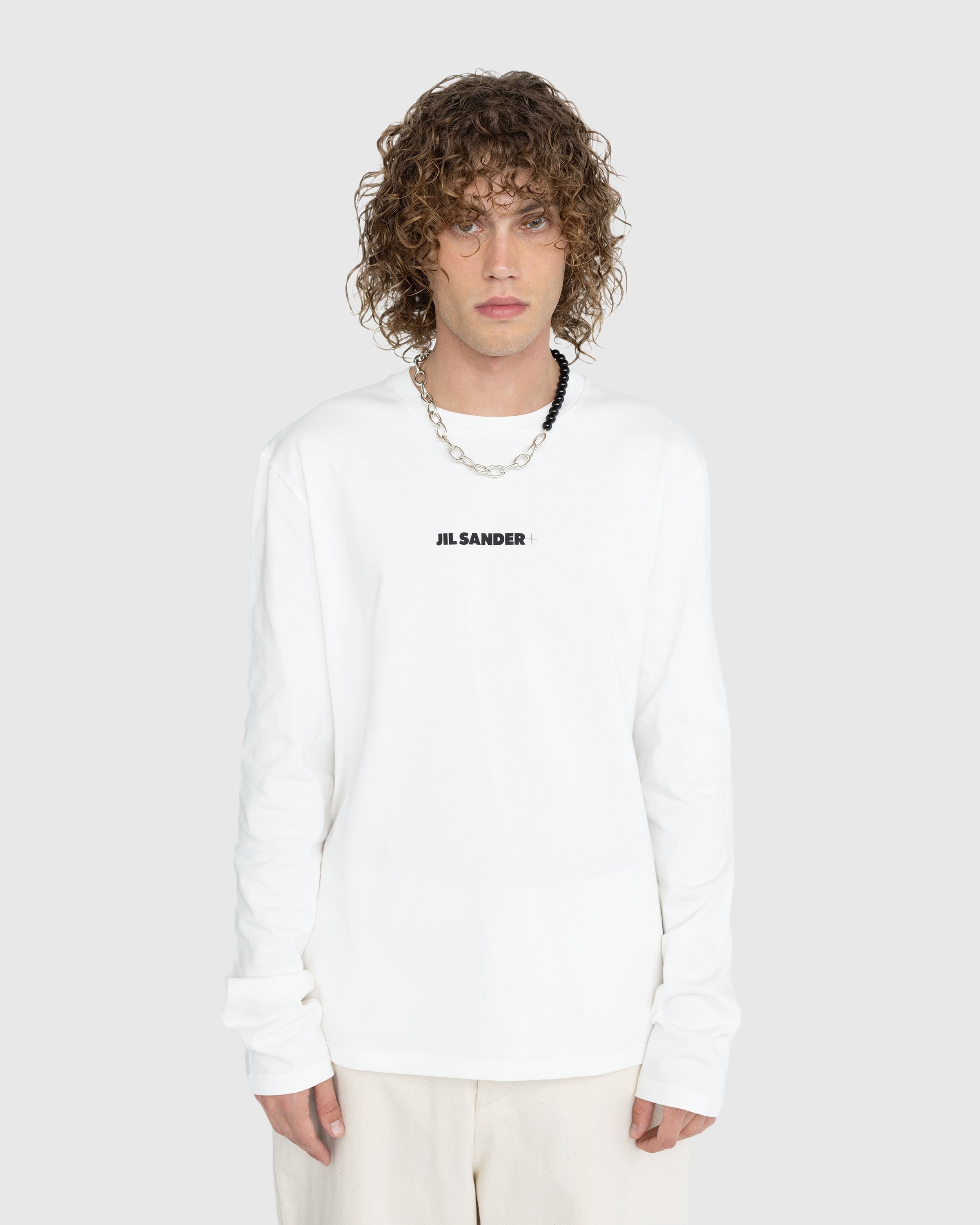 Jil Sander – Longsleeve Logo T-Shirt Porcelain White | Highsnobiety Shop