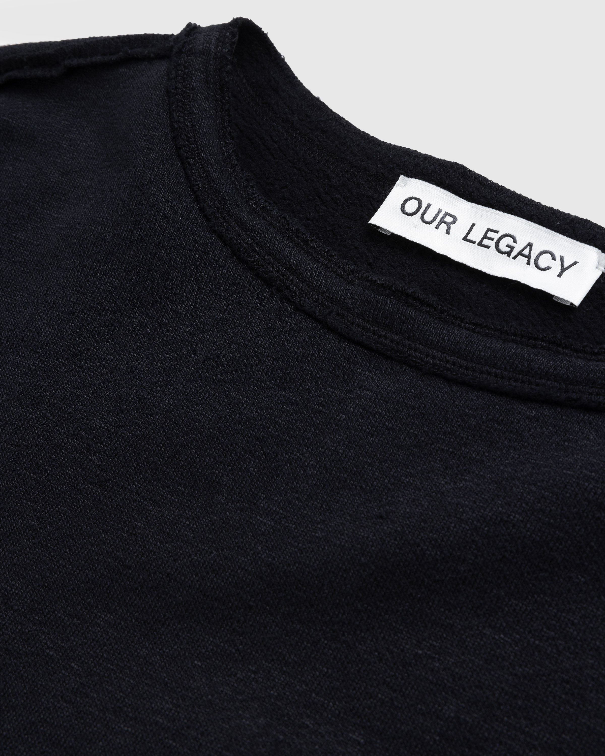Our Legacy – Inverted Sweatshirt Black Hemp Loopback - Longsleeves - Black - Image 4