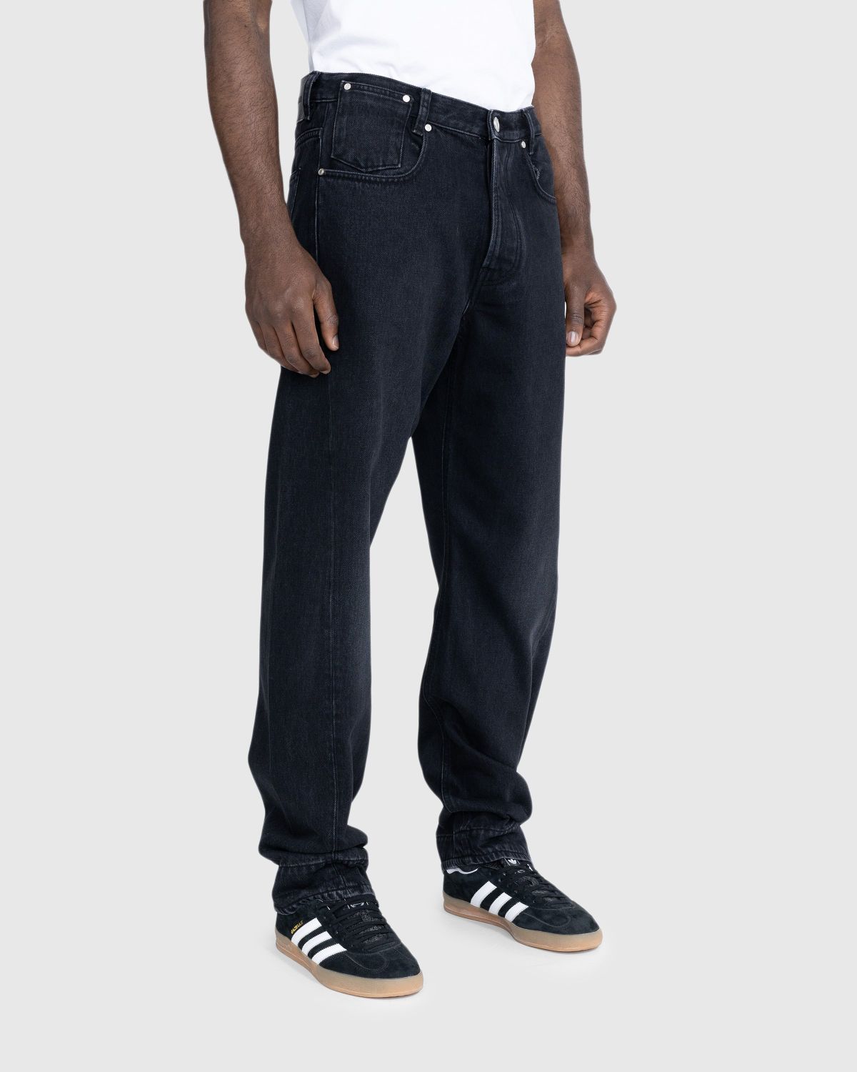 Trussardi – Five-Pocket Twisted Tapered Jeans Black Rigid