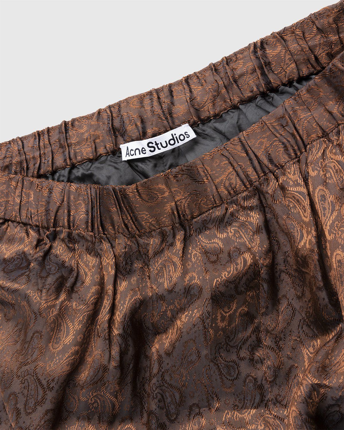 Acne Studios – Jacquard Trousers Brown - Trousers - Brown - Image 4