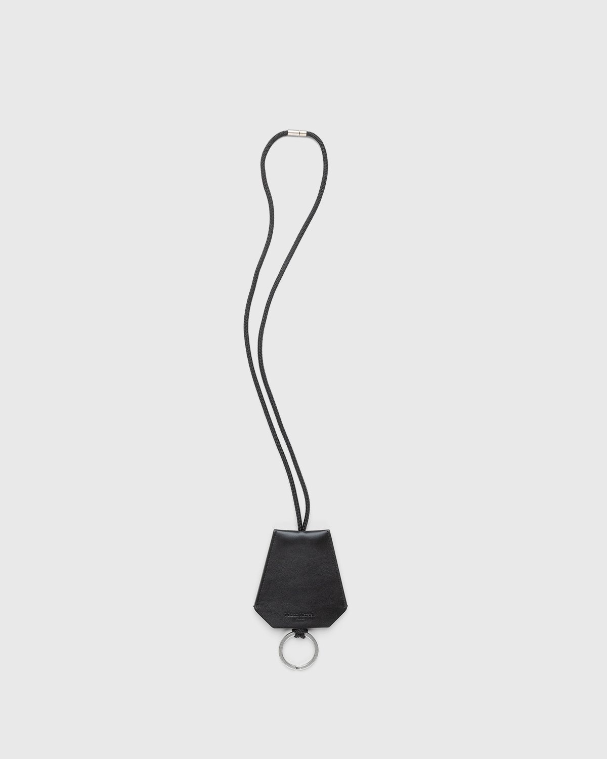 Maison Margiela – Leather Key Ring Black - Keychains - Black - Image 2