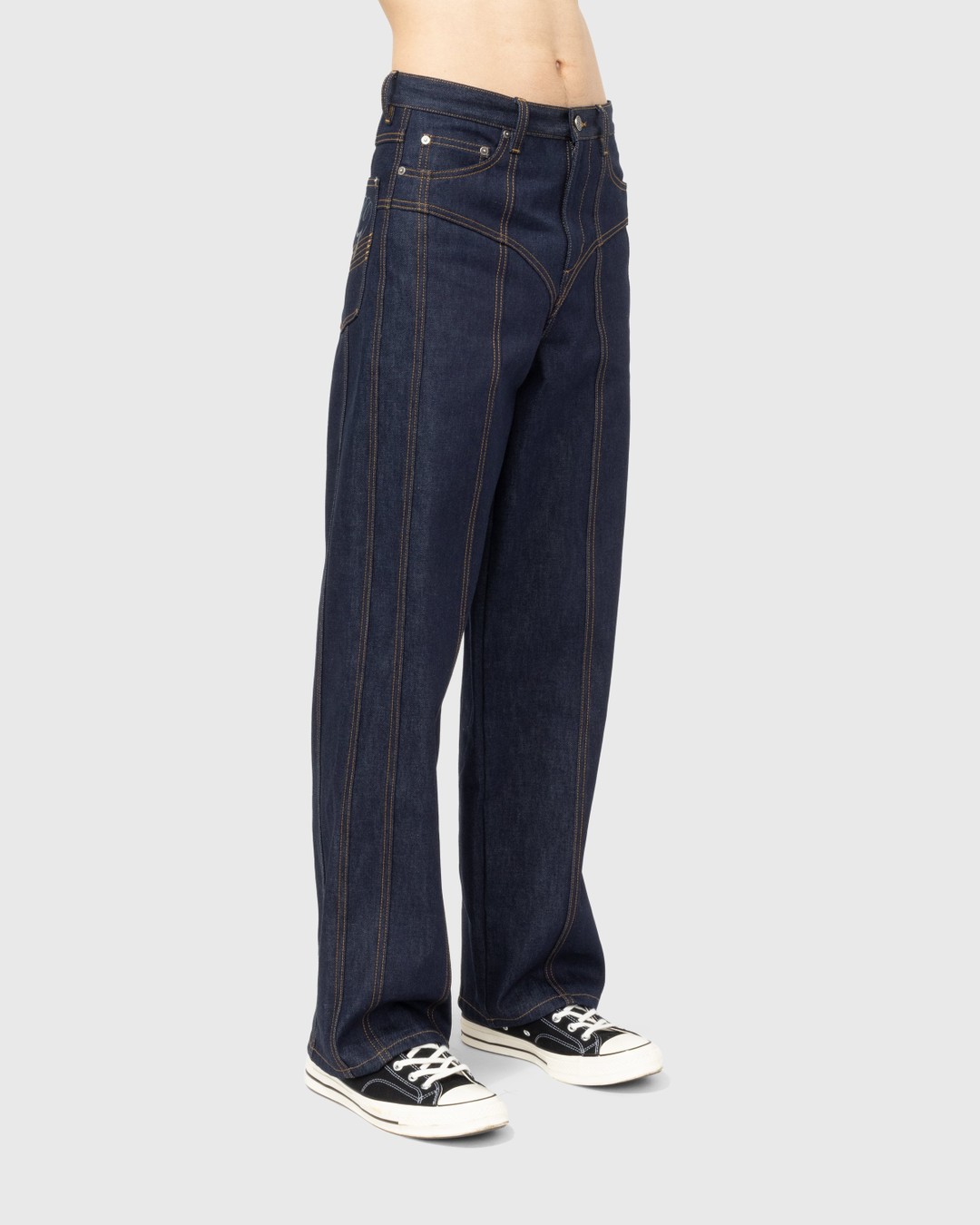 Jean Paul Gaultier – Raw Low-Rise Jeans Indigo - Denim - Blue - Image 2