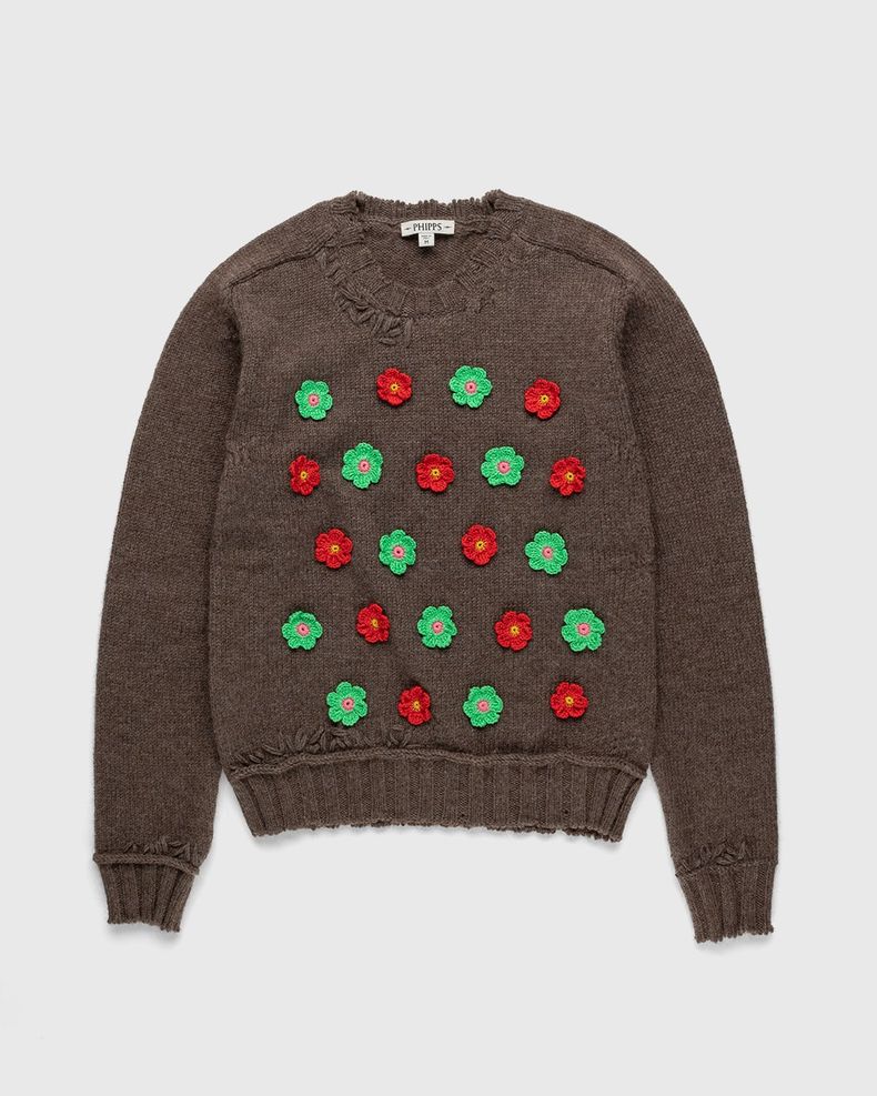 Flower Knit Brown