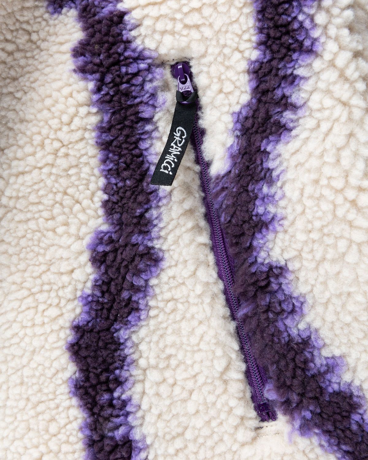 Gramicci – Sherpa Jacket Natural Swirl - Fleece - Beige - Image 6