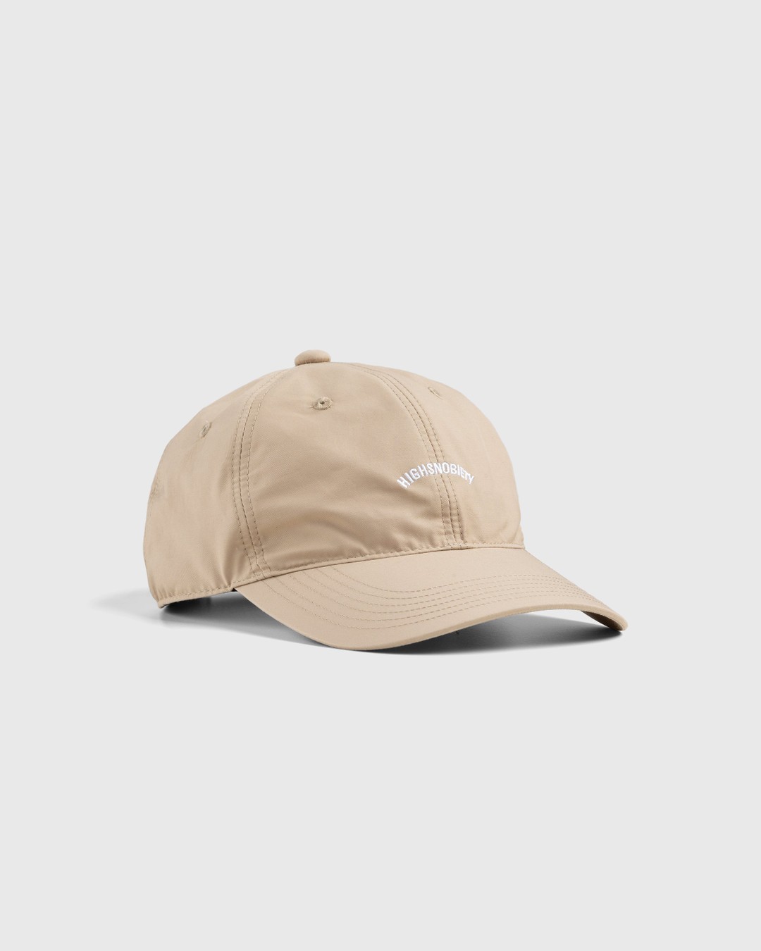 Highsnobiety – Brushed Nylon Logo Cap Natural - Hats - Beige - Image 1