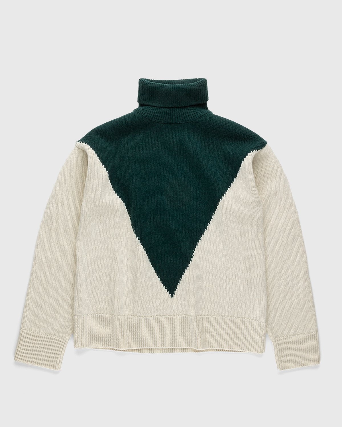 Jil Sander – Cashmere High Neck Knit Sweater Green - Knitwear - Green - Image 1