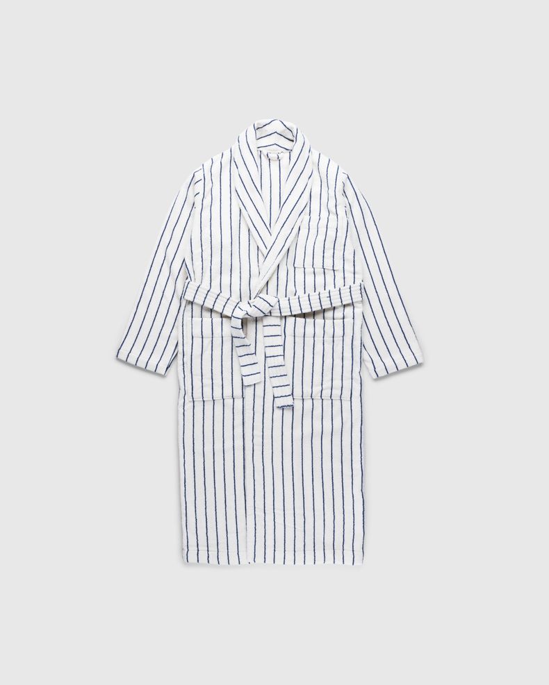 Tekla Classic Bathrobe Striped Carmel Highsnobiety Shop