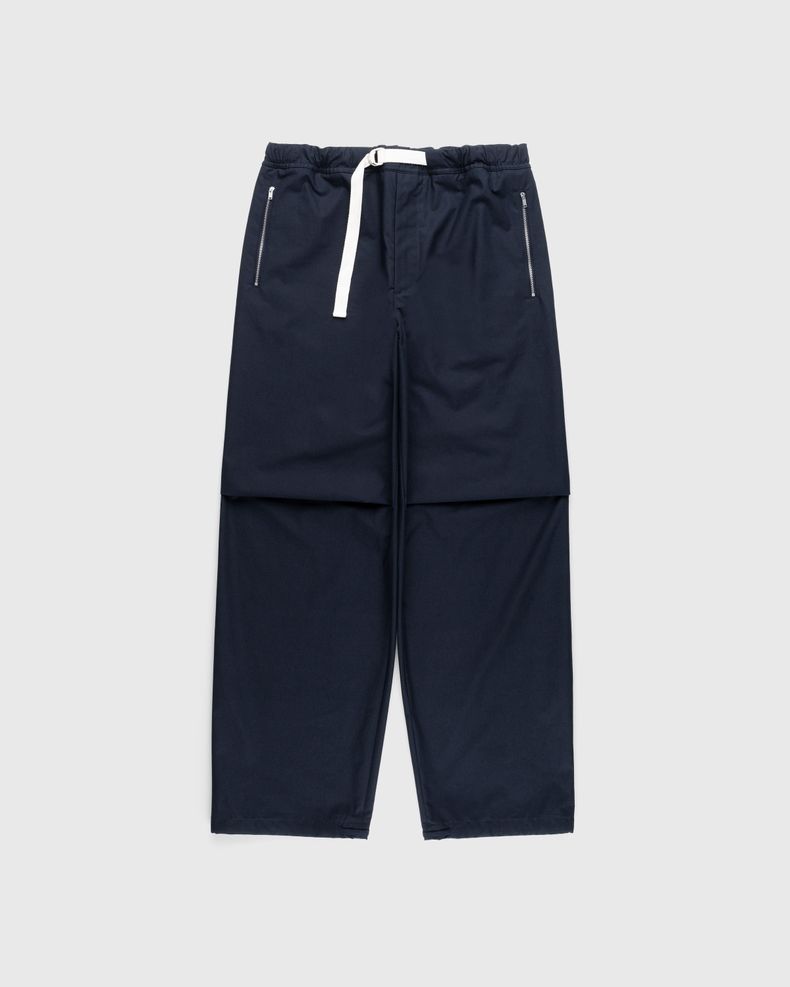 Water-Repellent Cotton Trousers Midnight