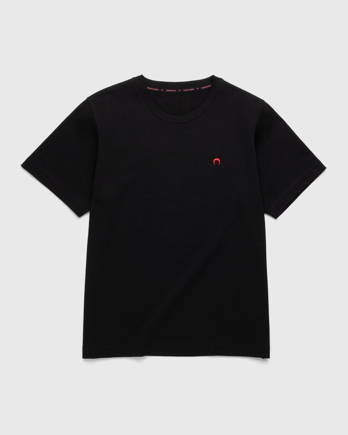 Marine Serre – Organic Cotton T-Shirt Black - Tops - Black - Image 1