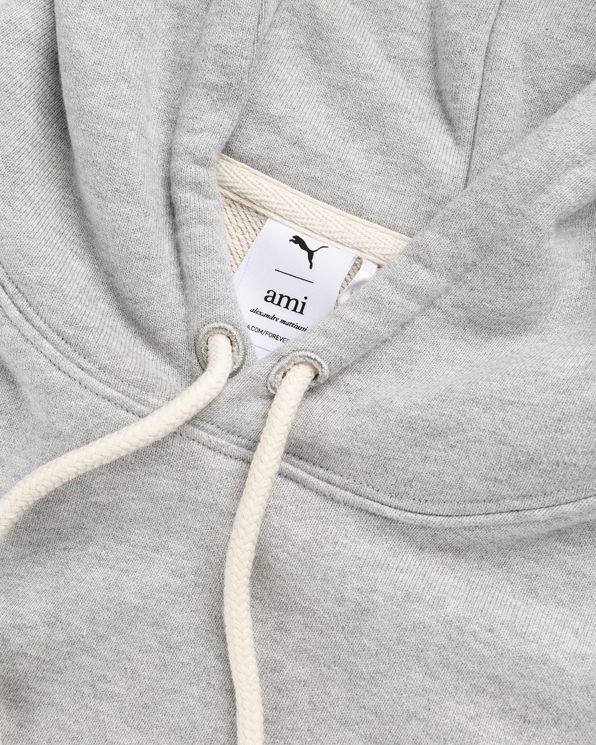 Puma x AMI – Logo Hoodie Light Heather Grey - Sweats - Grey - Image 4