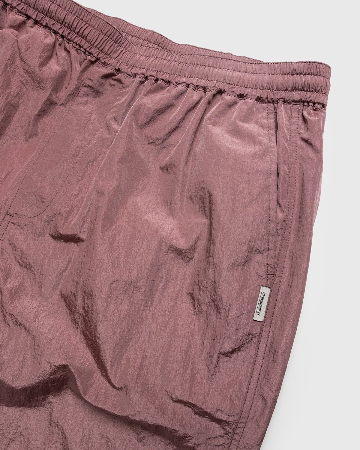 Highsnobiety – Crepe Nylon Elastic Pants Rose Gold - Pants - Pink - Image 4