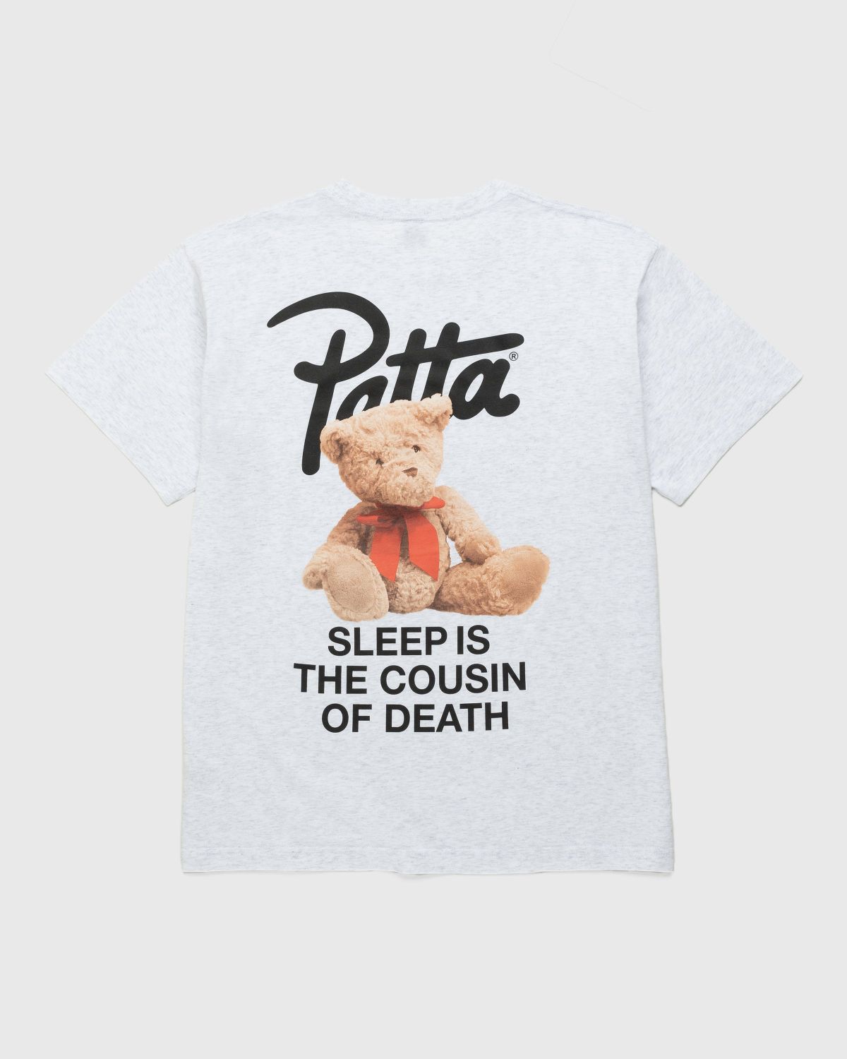 Patta – Teddy Bear T-Shirt Snow Melange Grey - T-shirts - Grey - Image 1