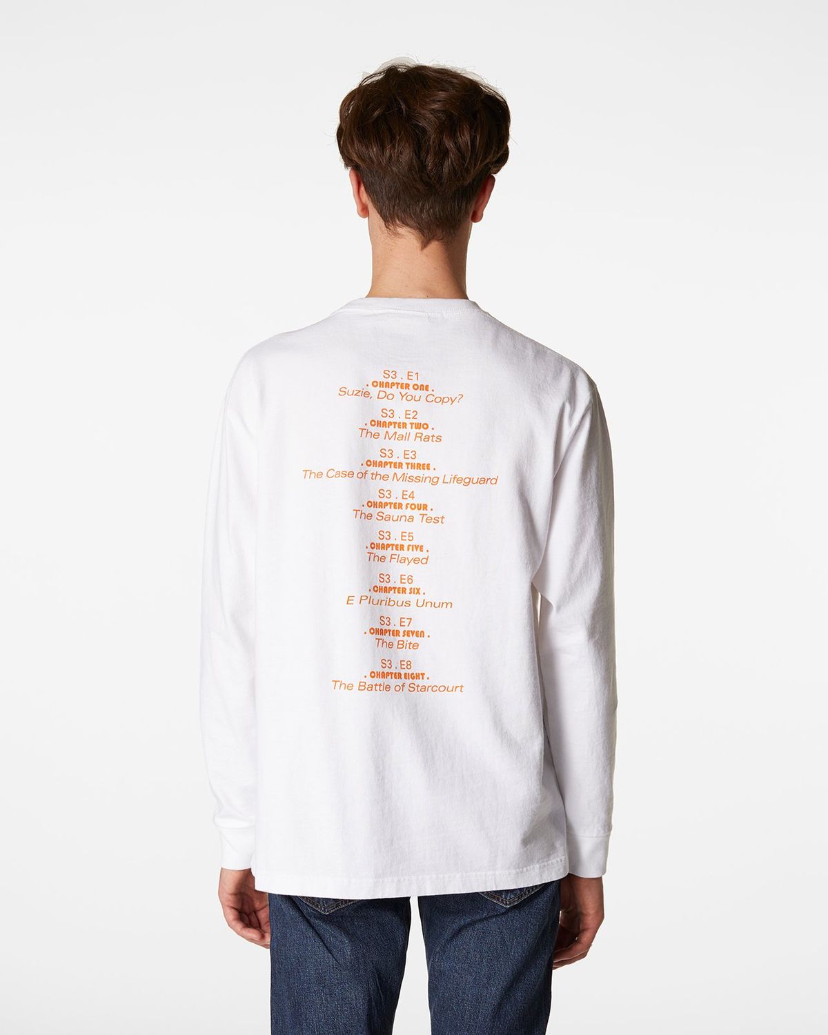 Highsnobiety – Stranger Things Episodes Long Sleeve White - Longsleeves - White - Image 2
