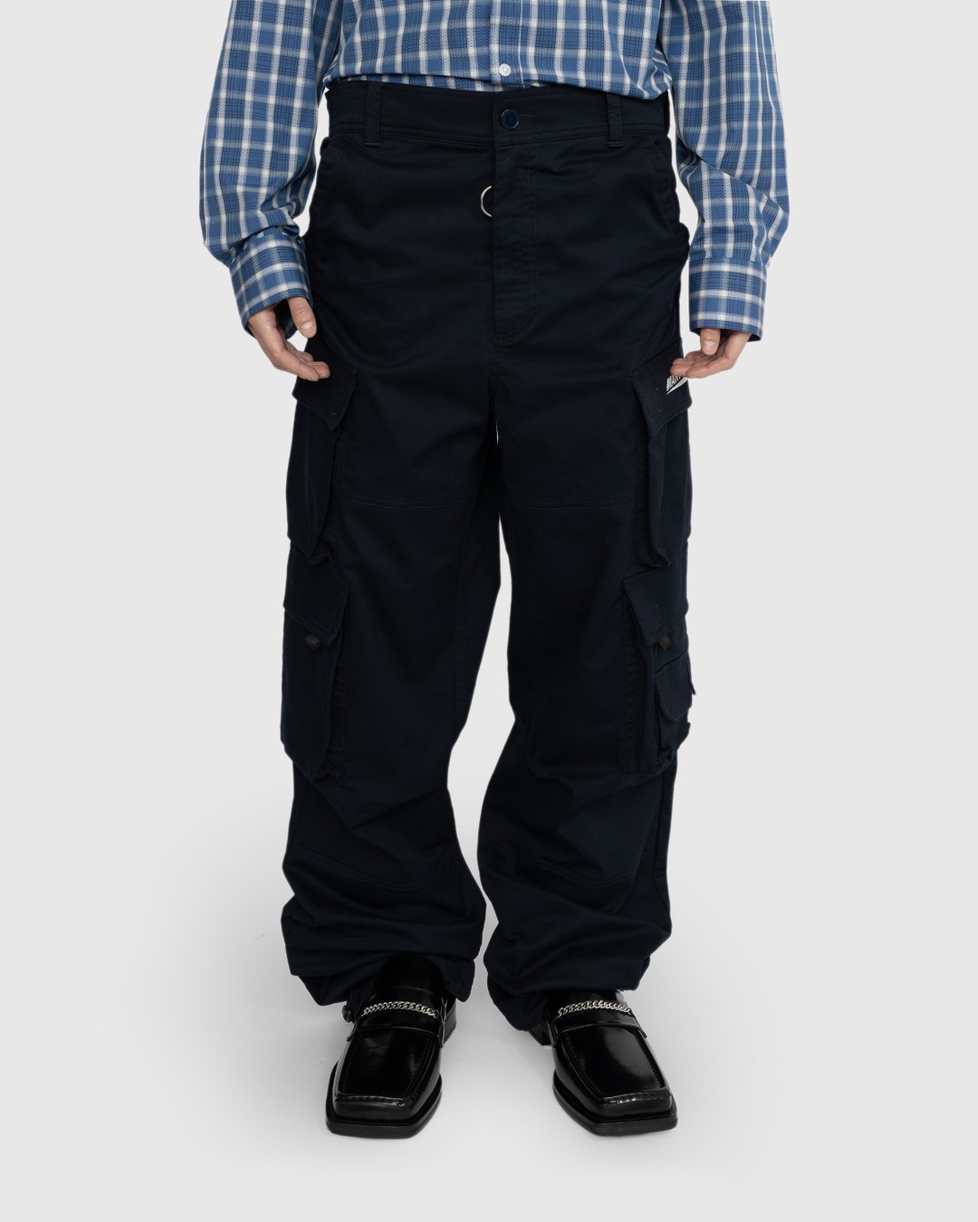 Martine Rose – Pulled Cargo Trouser Navy - Pants - Blue - Image 2