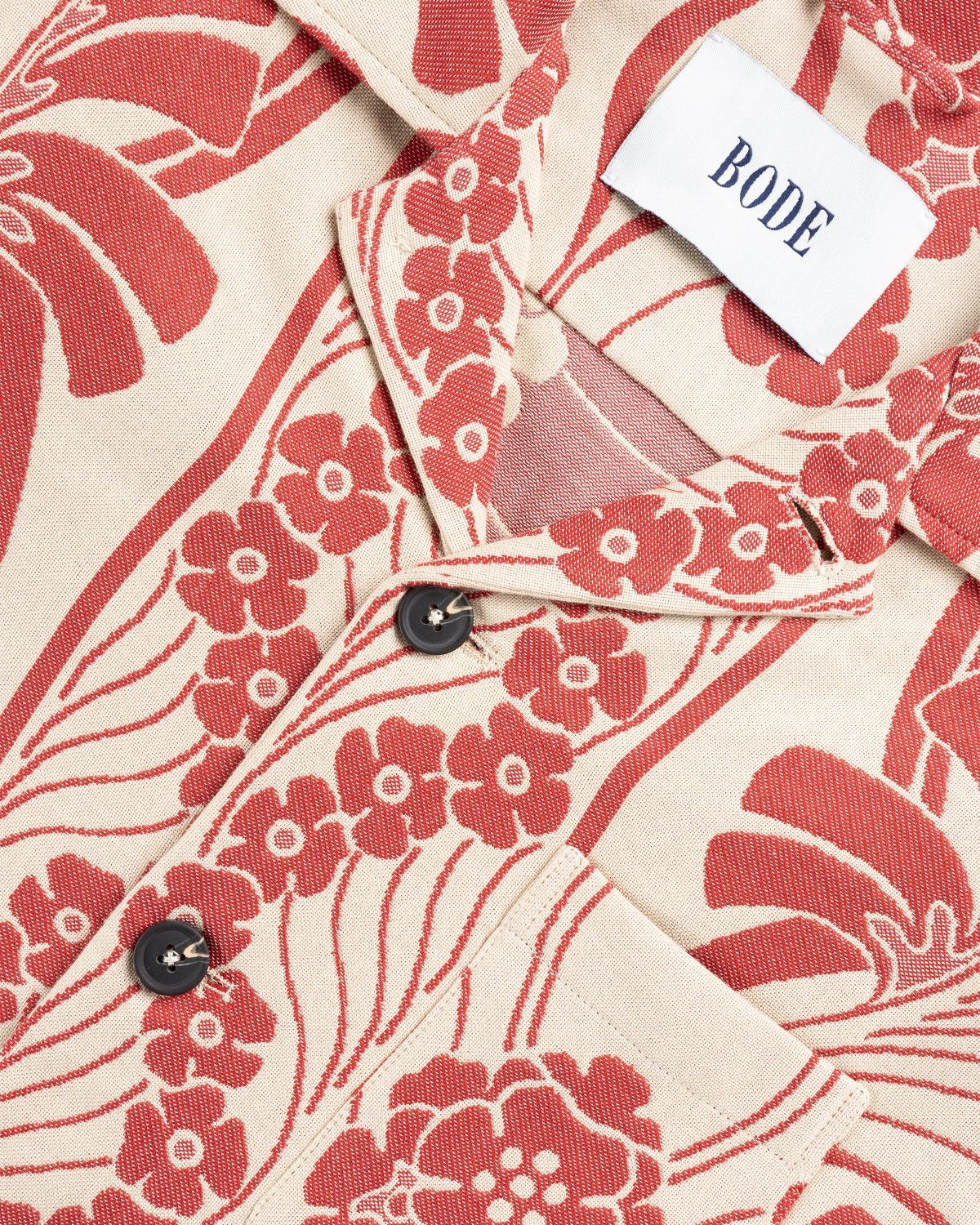 Bode – Nouveau Monstera Overshirt Red - Shirts - Red - Image 6