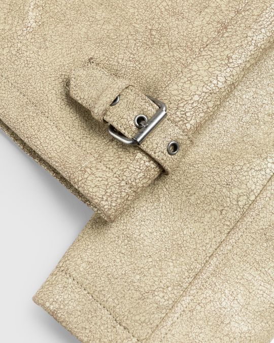 Guess USA – Crackle Leather Jacket Beige | Highsnobiety Shop