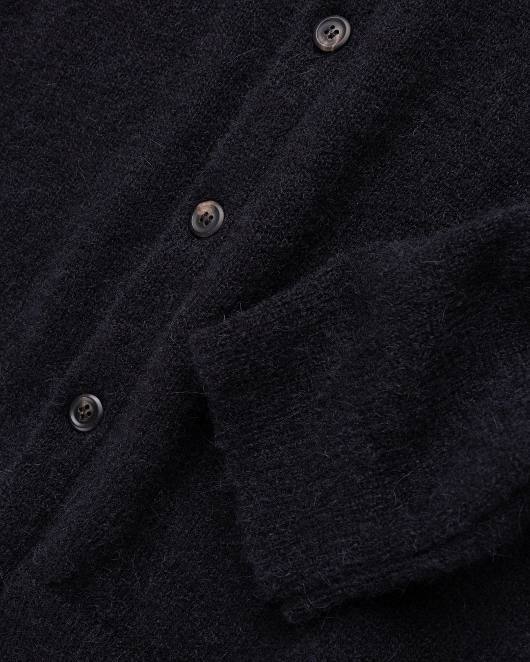 Our Legacy – Evening Polo Black Fuzzy Alpaca - Knitwear - Black - Image 6