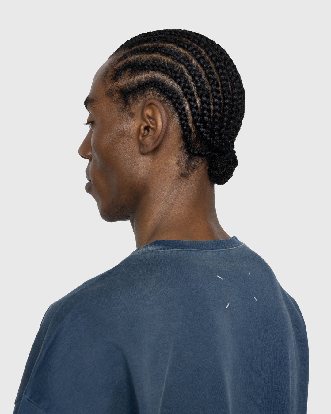 Maison Margiela – Heavy Jersey Logo T-Shirt Blue - T-shirts - Blue - Image 5