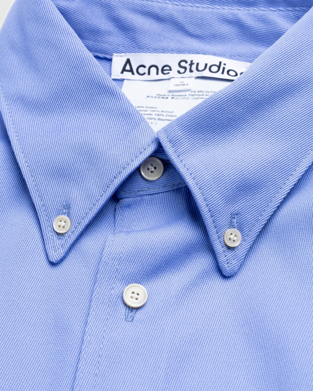 Acne Studios – Button-Up Overshirt Cornflower Blue  - Outerwear - Blue - Image 5