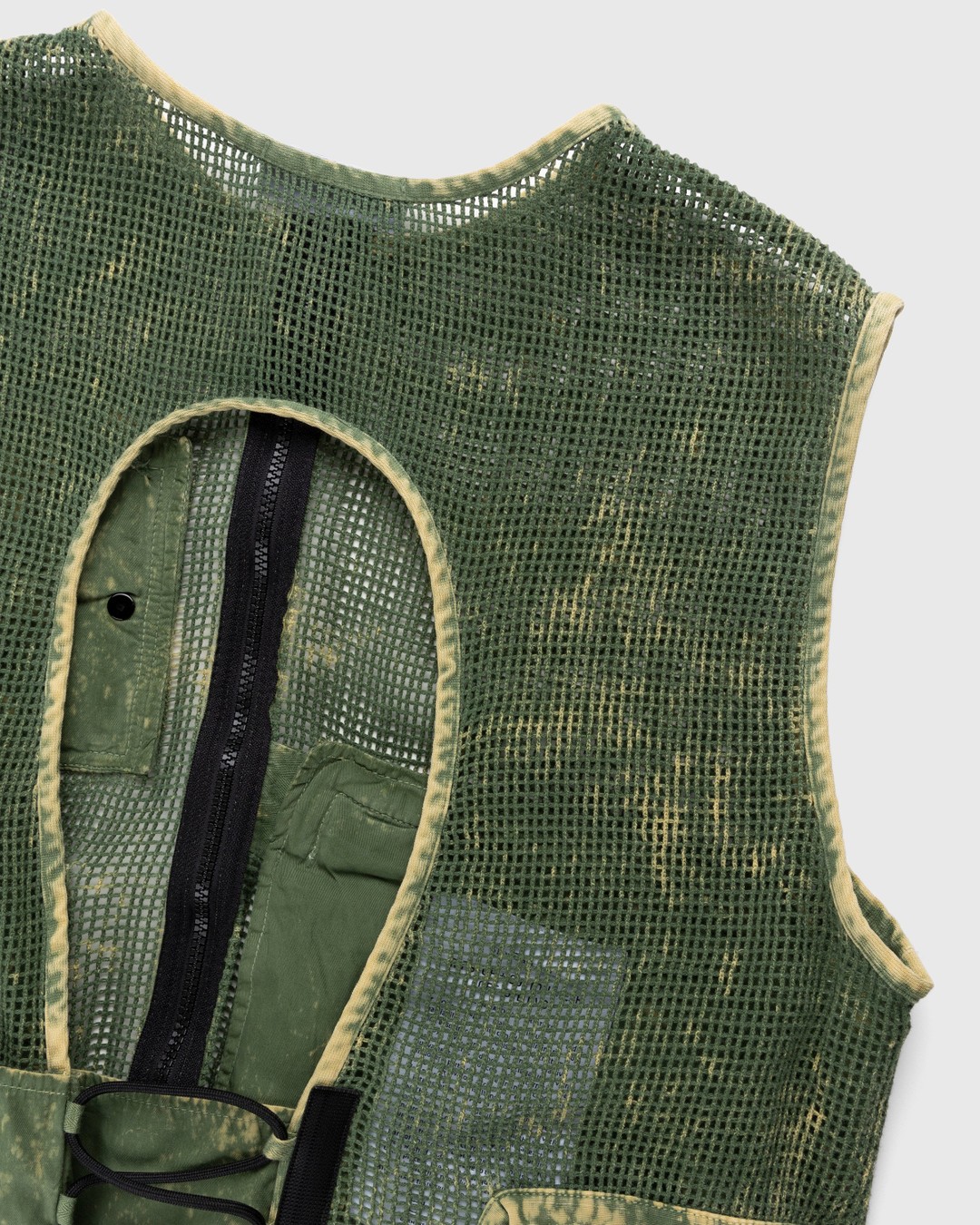Stone Island – G0622 Garment-Dyed Cotton Mesh Vest Olive - Outerwear - Green - Image 4