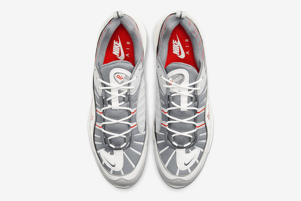 Nike Air Max 98 Grey, Sail, Habanero Red
