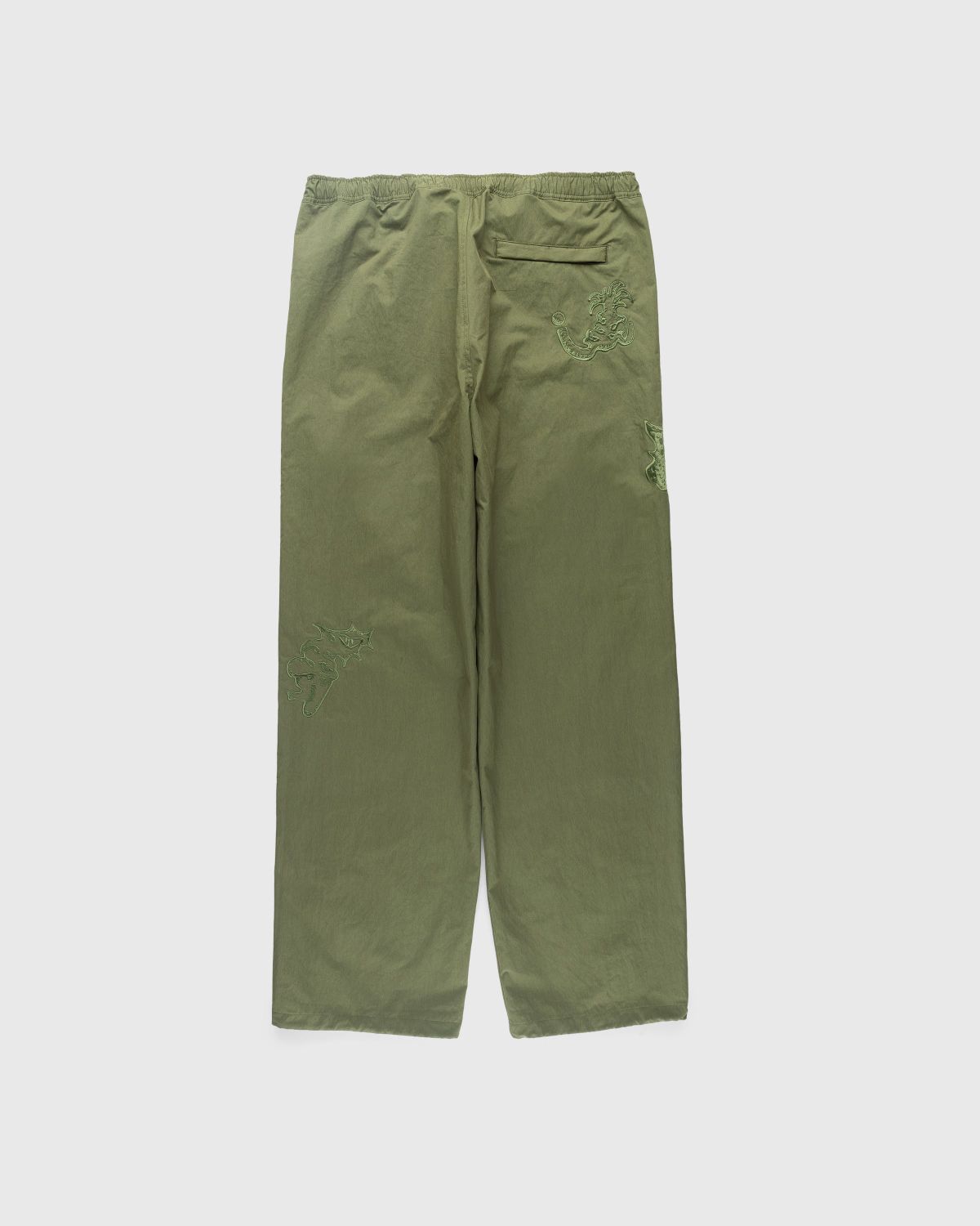 NTS x Highsnobiety – Brushed Nylon Trackpants Green - Pants - Green - Image 2