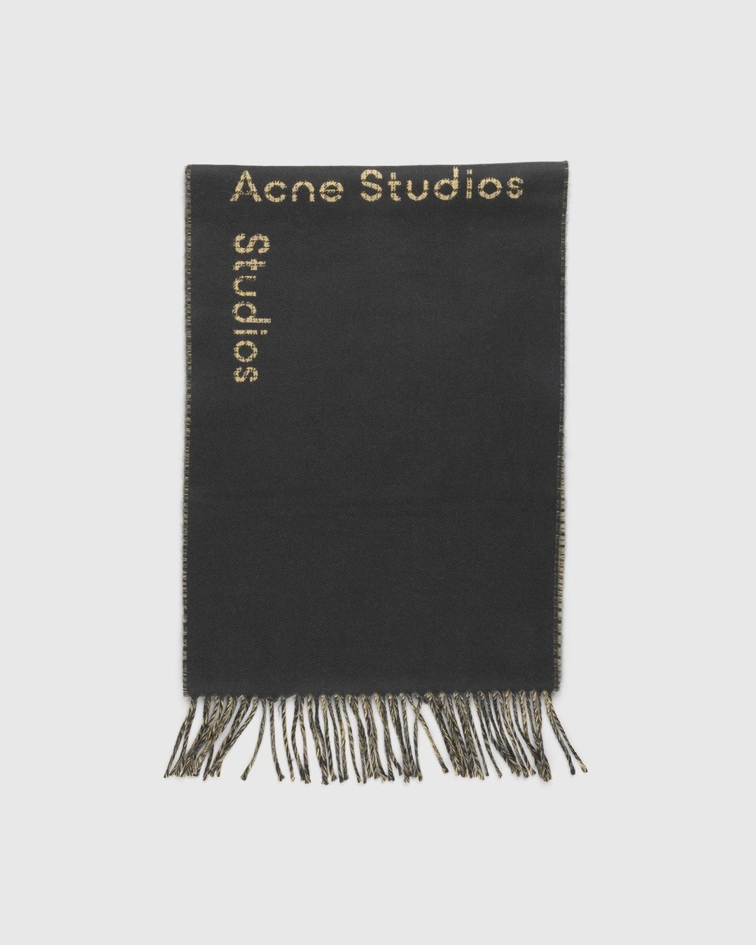 Acne Studios – Double Face Scarf Dark Green - Scarves - Black - Image 2