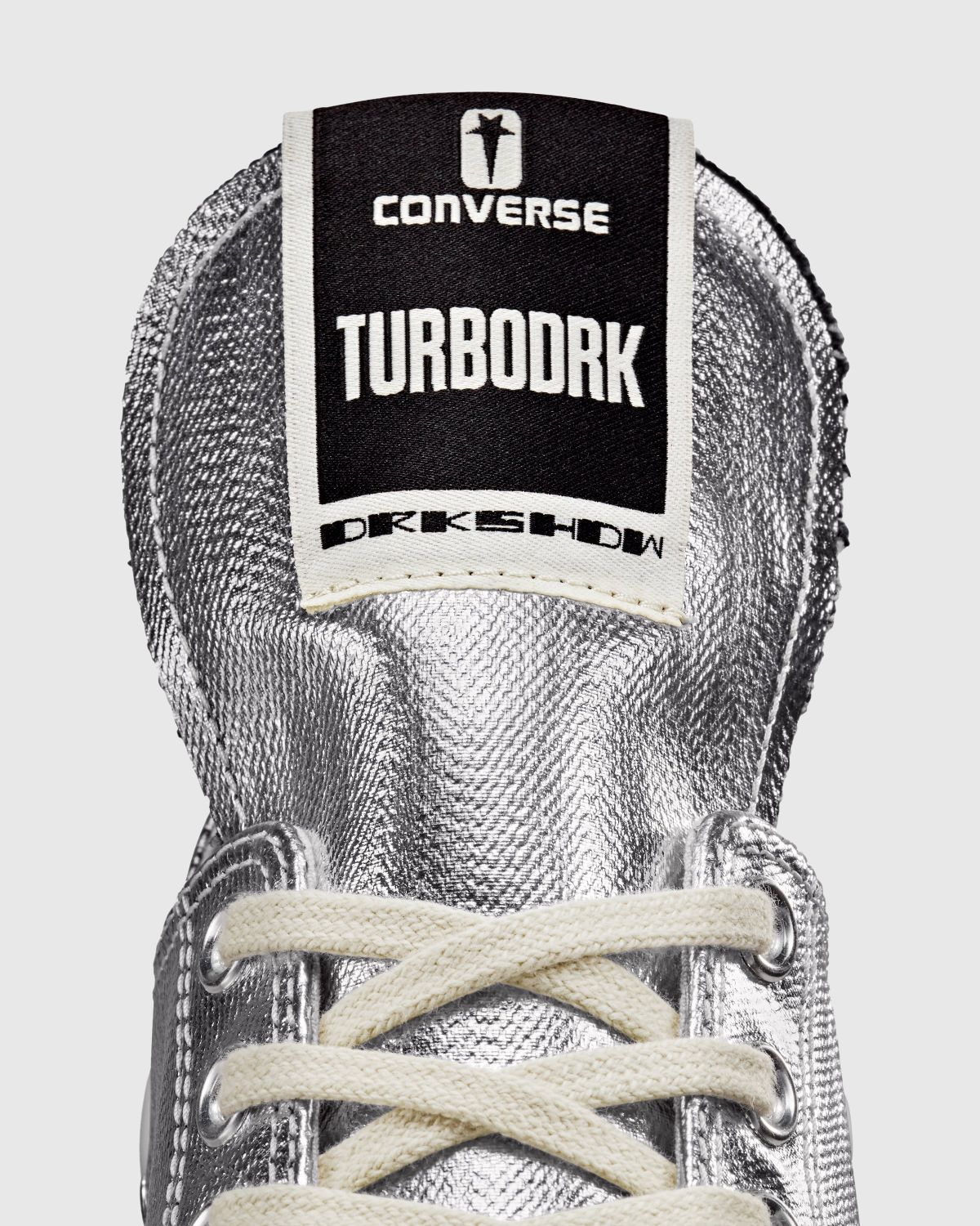 Converse x DRKSHDW – DRKSHDW TURBODRK Chuck 70 Lo Ox Silver/Egret/Black - Low Top Sneakers - White - Image 5