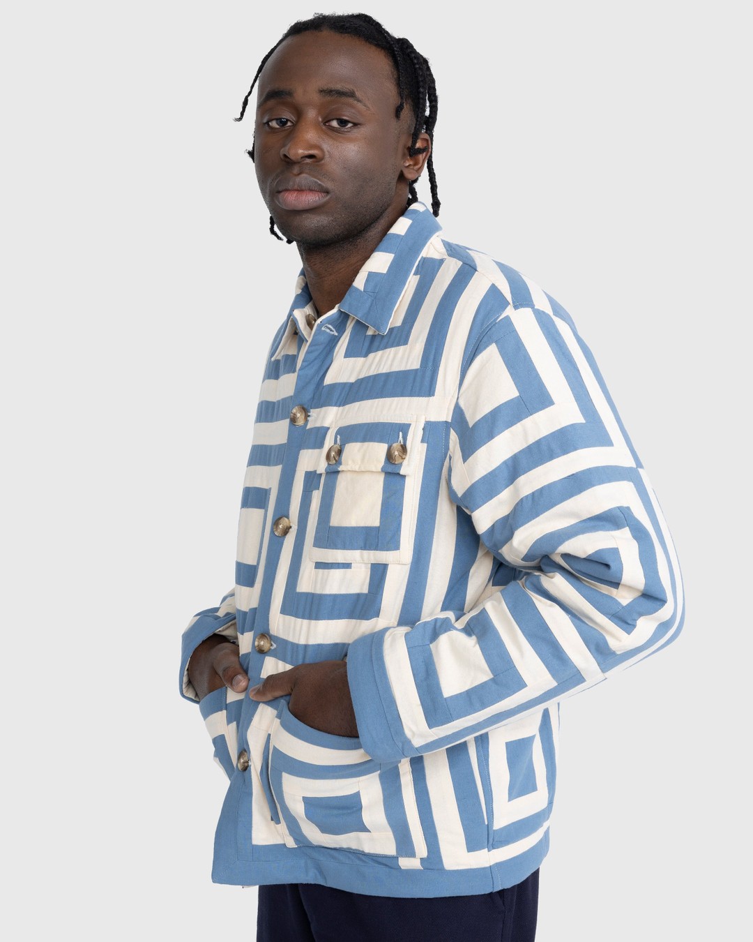 Pull and bear outlet striped denim jacket