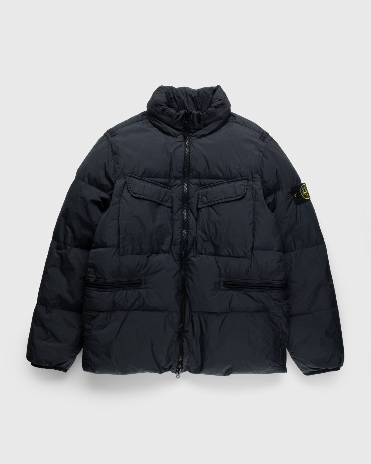 Stone Island – Garment-Dyed Crinkle Down Jacket Charcoal - Outerwear - Grey - Image 1