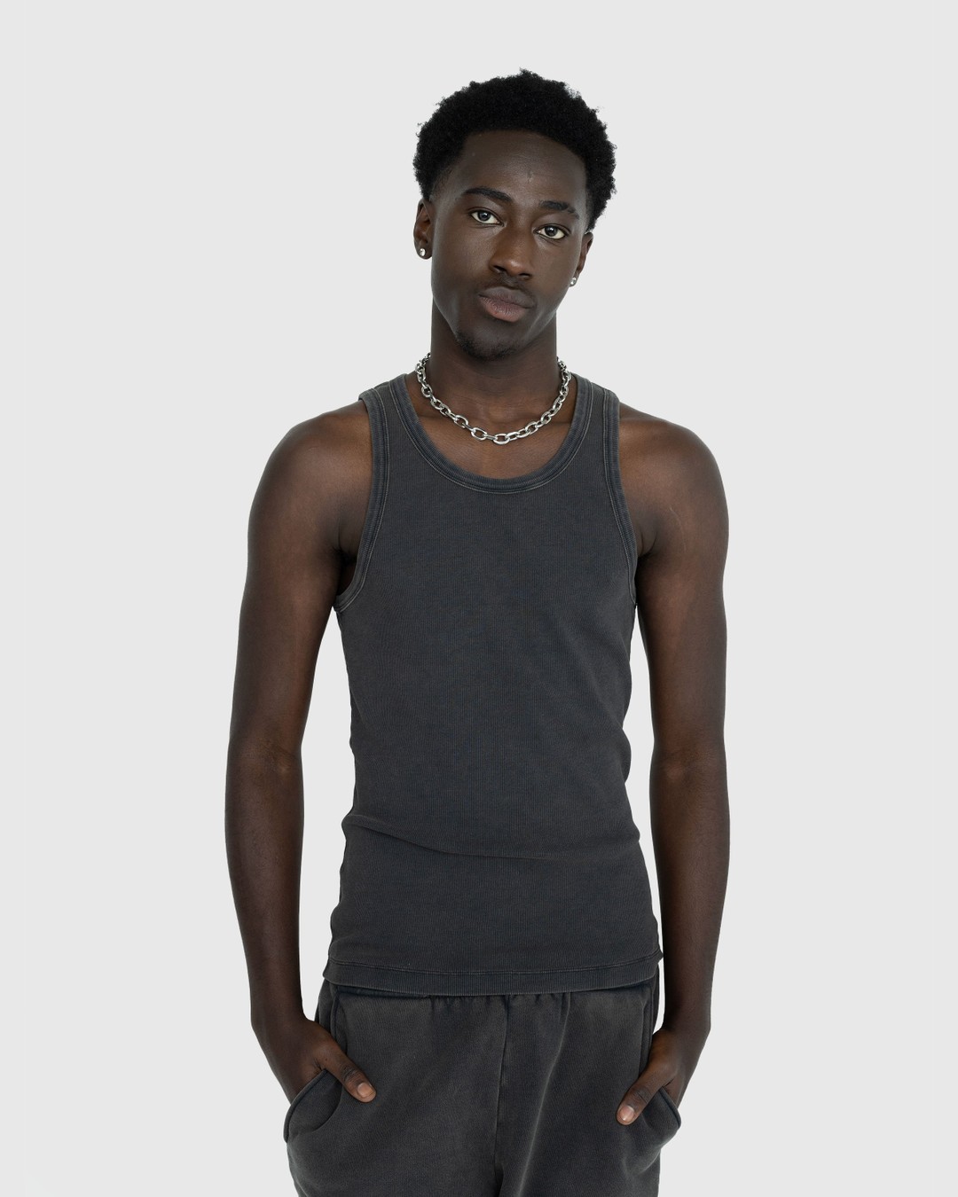 Entire Studios – Rib Tank Washed Black - Men Tops - Black - Image 2