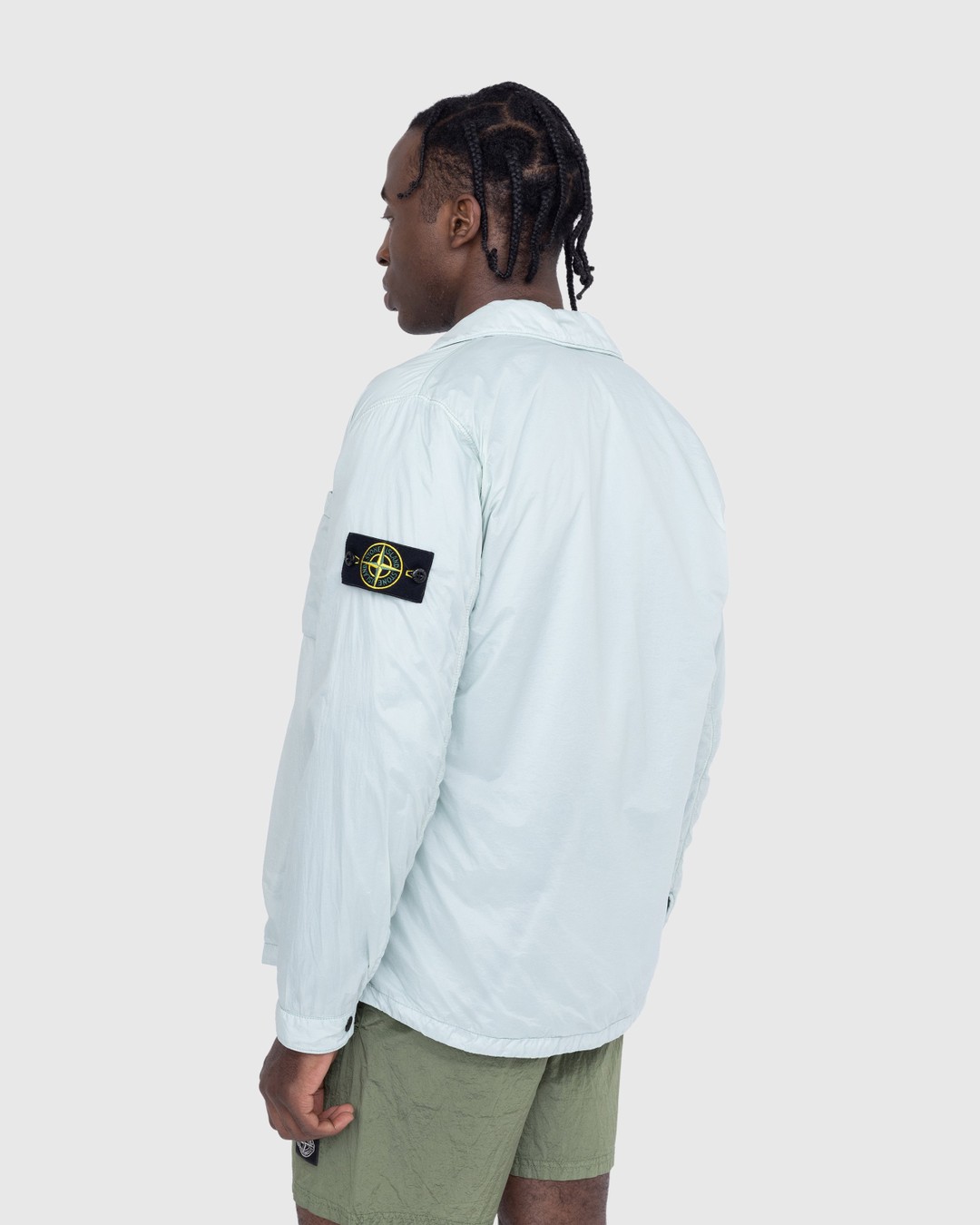 Stone island sale overshirt sky blue