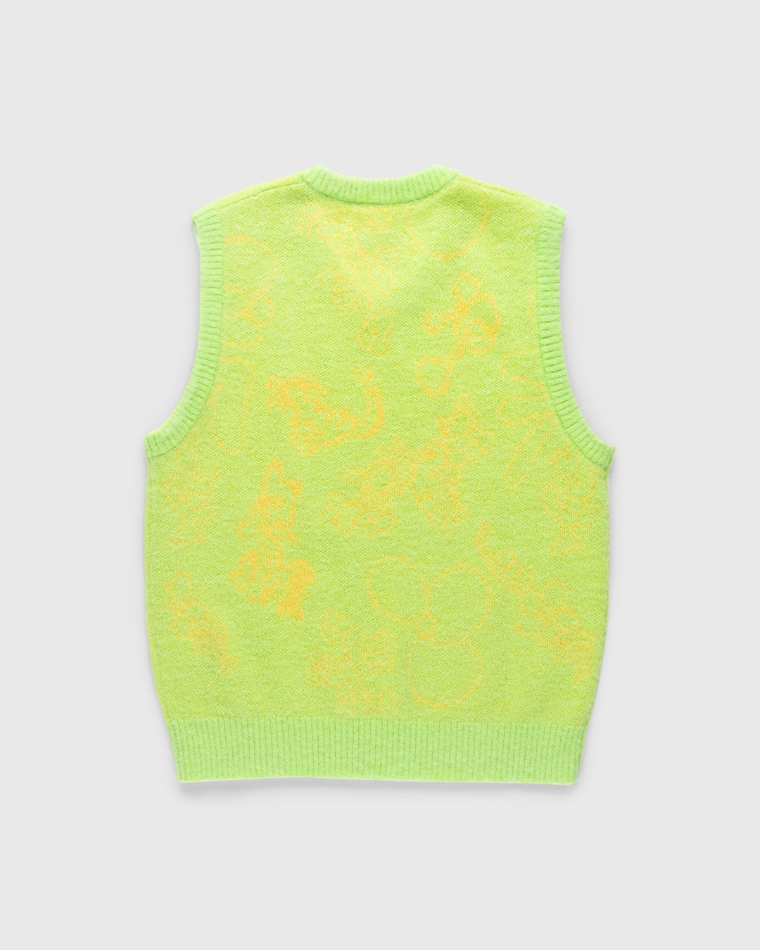 NTS x Highsnobiety – Alpaca Fuzzy Sweater Vest Green - Knitwear - Green - Image 2